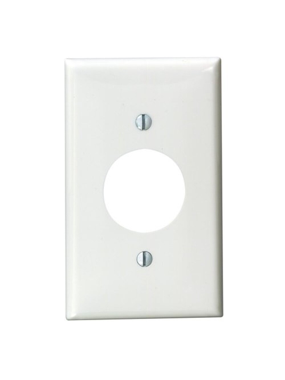 Leviton 1-Gang Single 1.406-Inch Hole Device Receptacle Wallplate, 80704-W, W...